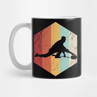 Curling Retro Distressed Mug